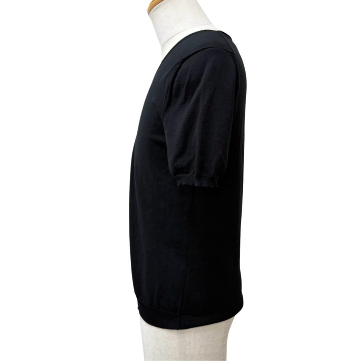 Pristine Maison Margiela 10 knit V-neck Puff sleeves black cotton mens