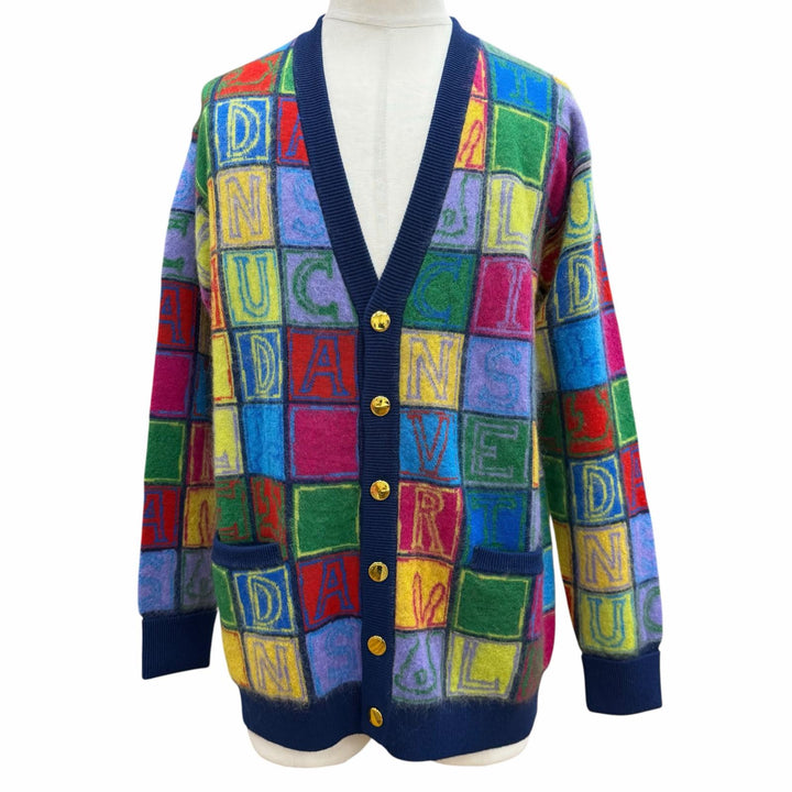 Excellent GUCCI cardigan multicolor wool mens M 725685