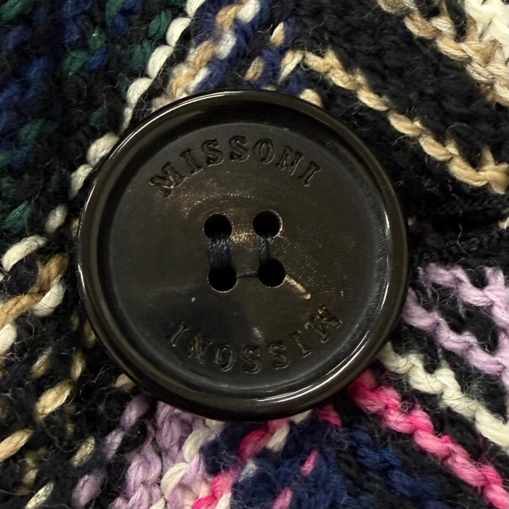 Excellent Missoni Chester coat Chevron stripes Blue-based multi-color wool