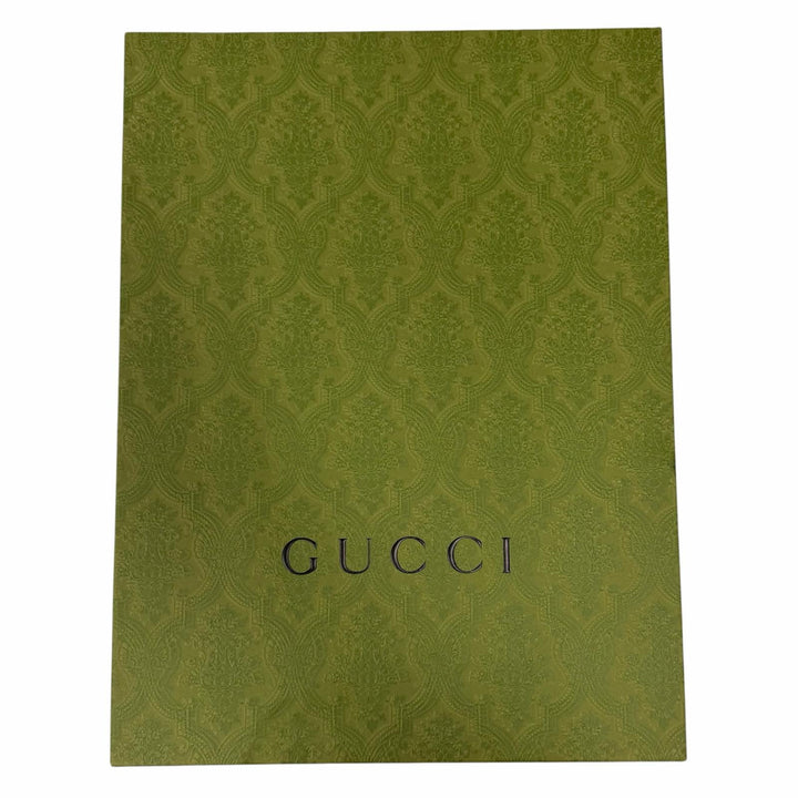 Pristine GUCCI sweater Back logo border pattern Ivory cotton mens S 740585
