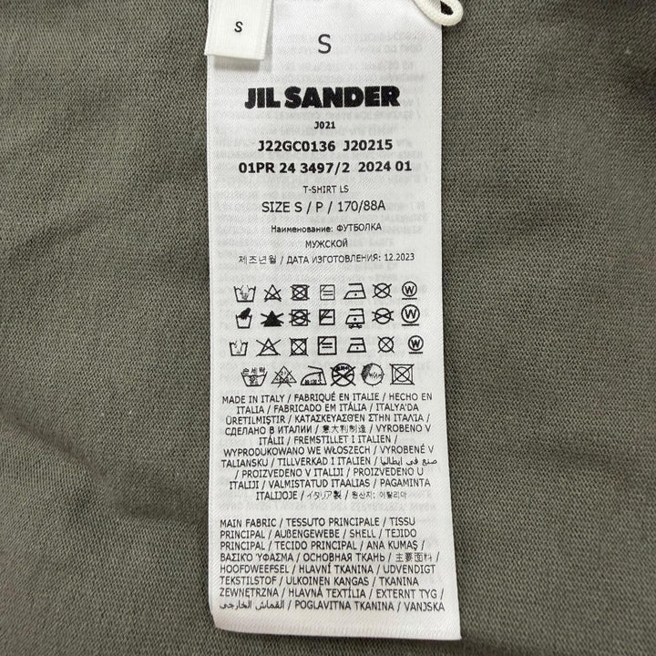 Great JIL SANDER Long-sleeved T-shirt khaki cotton mens S J22GC0136