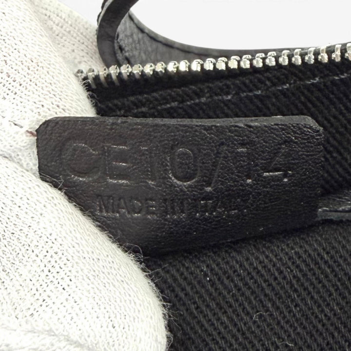 Excellent CELINE Accessory pouch Macadam leather accents, suede leather black