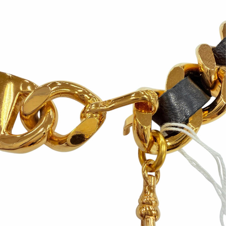 Pristine CHANEL belt Logo COCO Mark coin leather chain gold metal Women