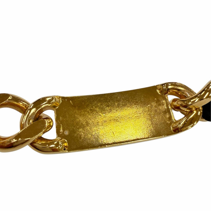 Pristine CHANEL belt Logo COCO Mark coin leather chain gold metal Women