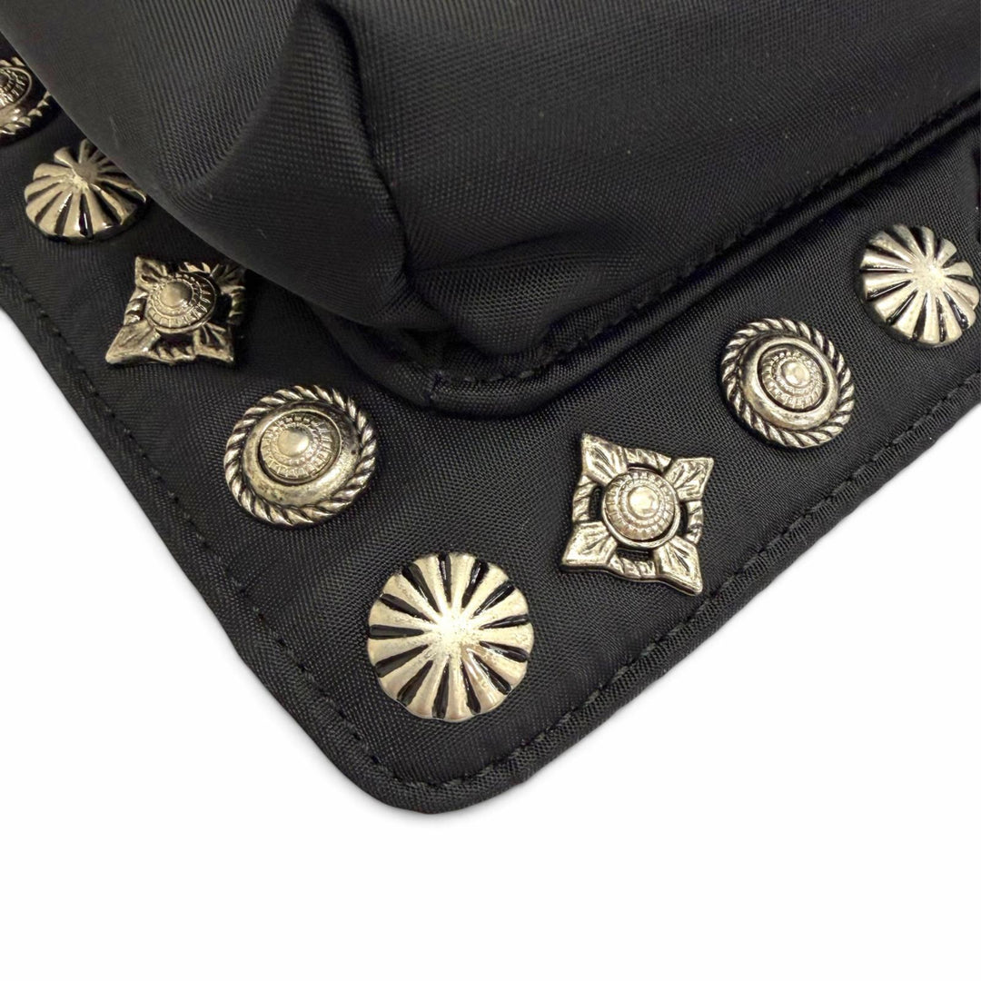 Excellent TOGA PORTER Shoulder Bag Collaboration Studded Nylon 2-Way Handbag