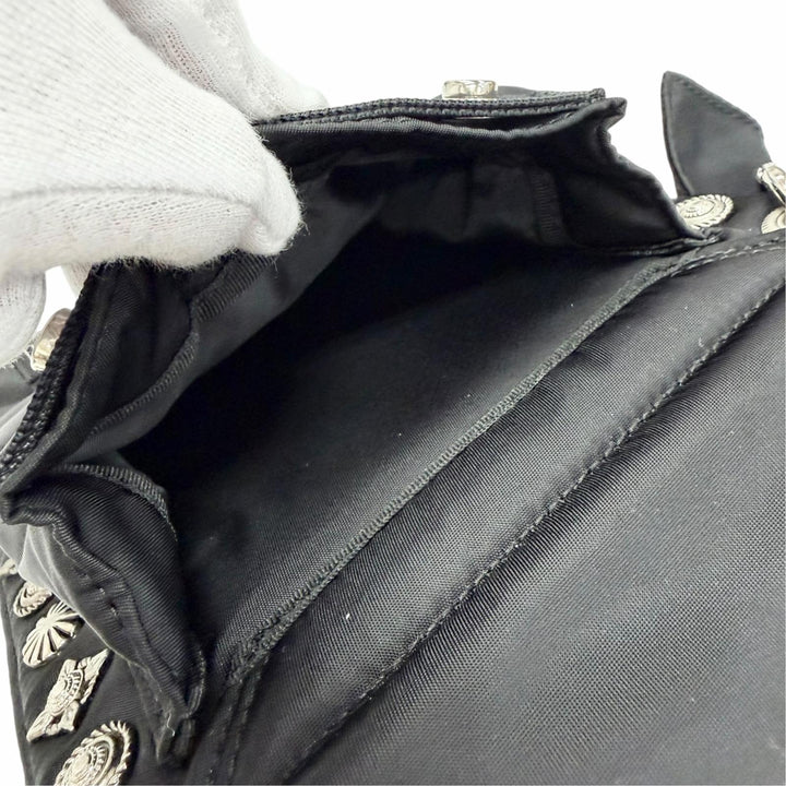 Excellent TOGA PORTER Shoulder Bag Collaboration Studded Nylon 2-Way Handbag