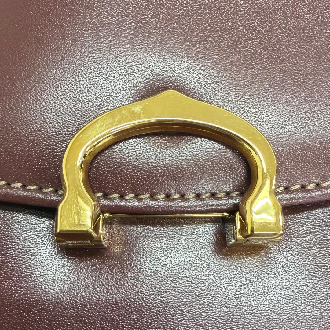 Excellent Cartier Briefcase Must de Cartier business bag Bordeaux leather mens
