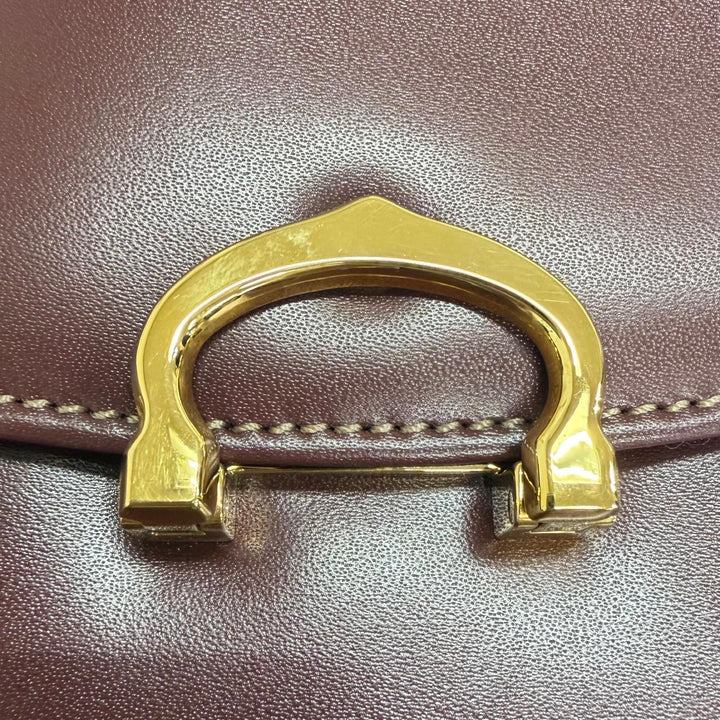 Excellent Cartier Briefcase Must de Cartier business bag Bordeaux leather mens