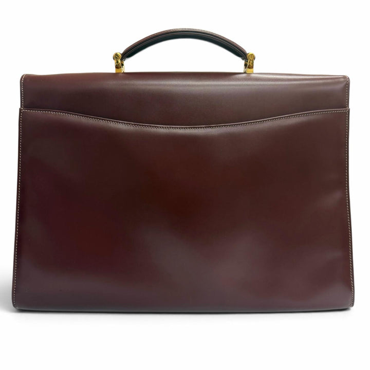 Excellent Cartier Briefcase Must de Cartier business bag Bordeaux leather mens