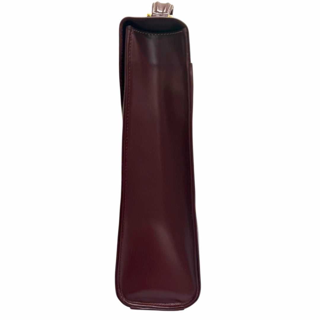 Excellent Cartier Briefcase Must de Cartier business bag Bordeaux leather mens