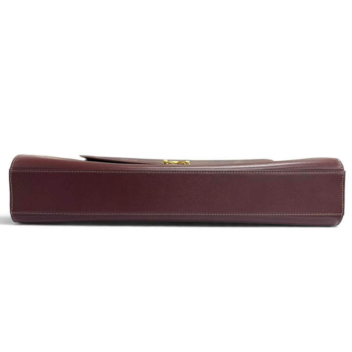 Excellent Cartier Briefcase Must de Cartier business bag Bordeaux leather mens
