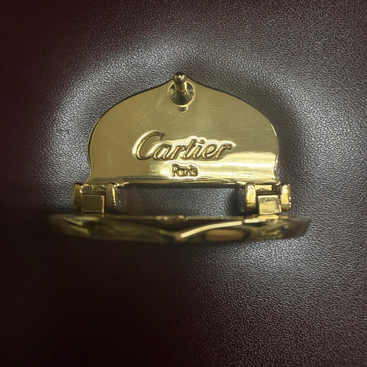 Excellent Cartier Briefcase Must de Cartier business bag Bordeaux leather mens