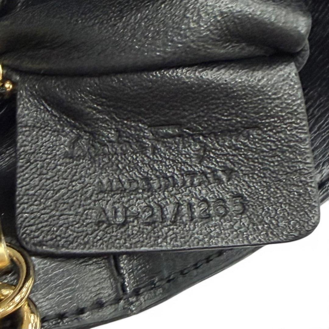 Excellent Salvatore Ferragamo Shoulder Bag Vala Ribbon Leather black leather