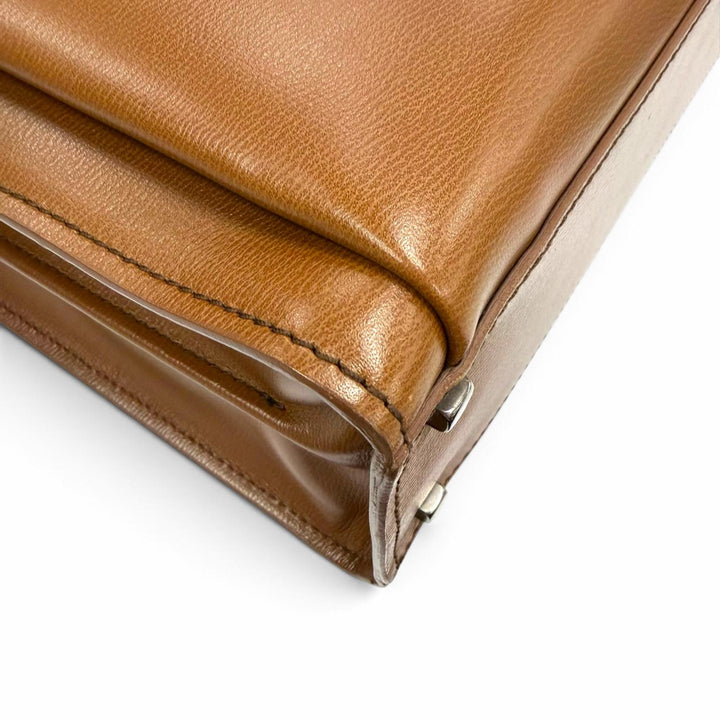 Excellent Salvatore Ferragamo Briefcase Lockable, padded pocket, 2-way Brown