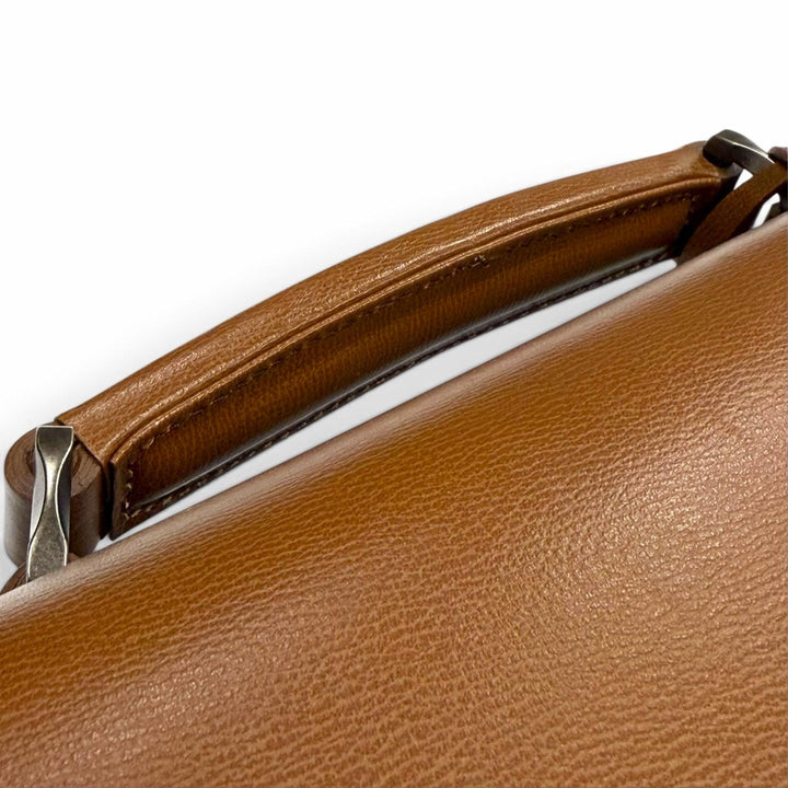 Excellent Salvatore Ferragamo Briefcase Lockable, padded pocket, 2-way Brown