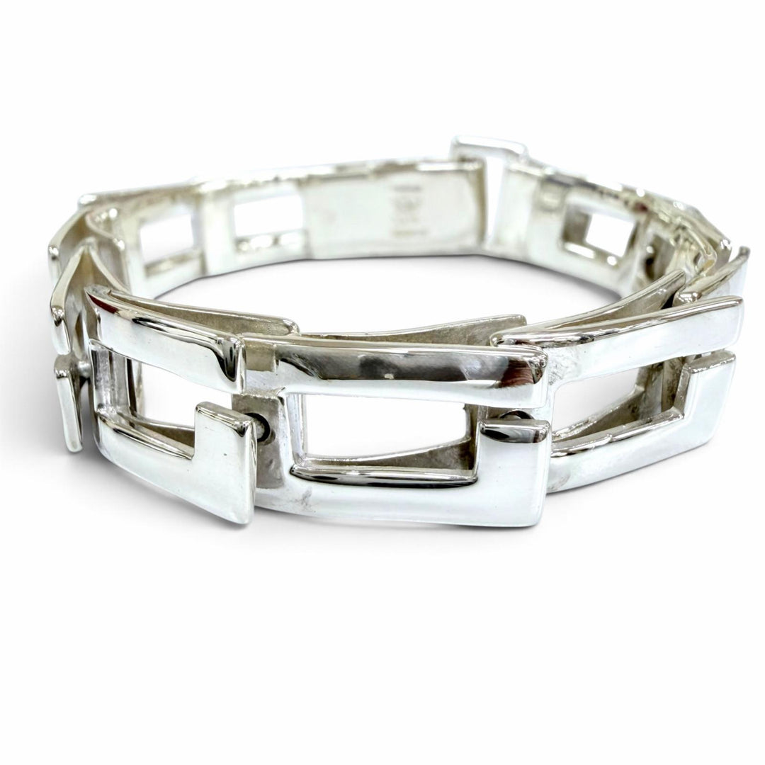 Excellent GUCCI bracelet Square G Accessory Bangle Silver 925 Women