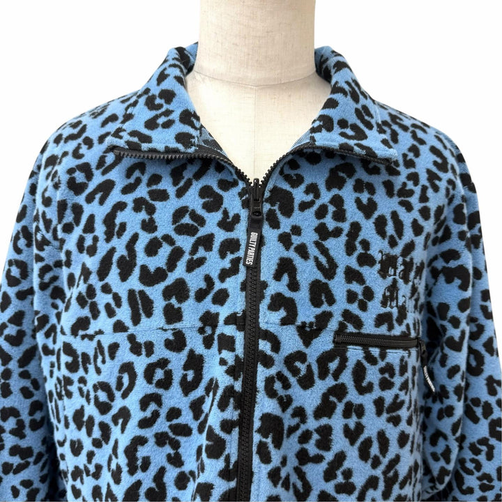 Excellent WACKO MARIA Blouson Leopard Light Boa Fleece Jacket