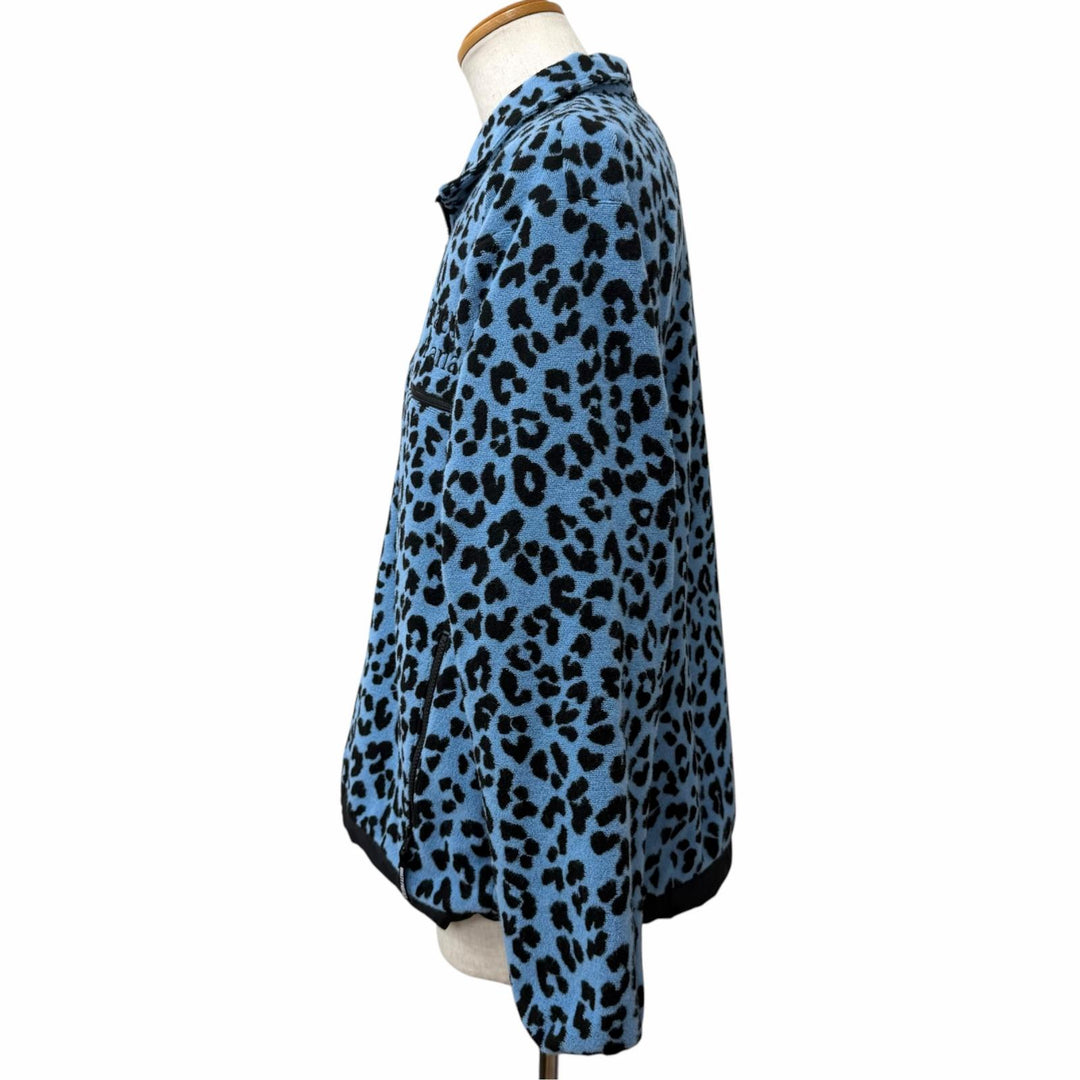 Excellent WACKO MARIA Blouson Leopard Light Boa Fleece Jacket
