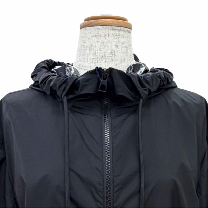Pristine MONCLER Blouson CASSIE Logo patch hooded zip-up jacket black Women 1
