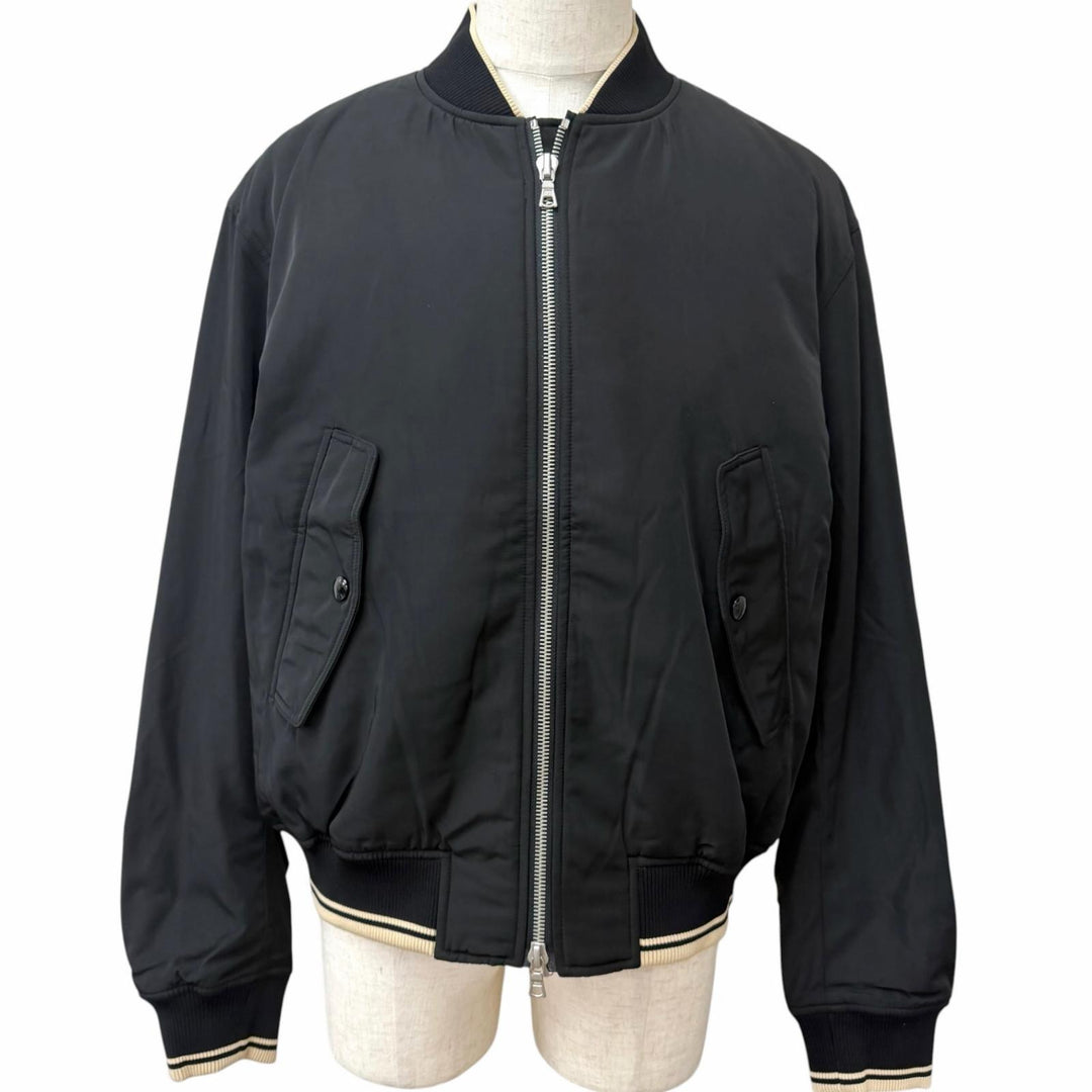 Excellent DRIES VAN NOTEN Bomber jacket Back zip design black mens L