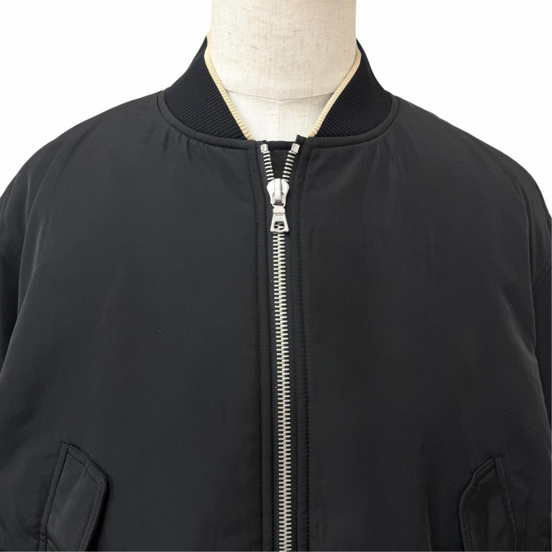 Excellent DRIES VAN NOTEN Bomber jacket Back zip design black mens L