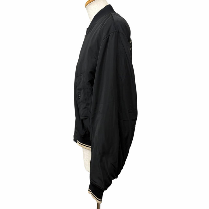 Excellent DRIES VAN NOTEN Bomber jacket Back zip design black mens L