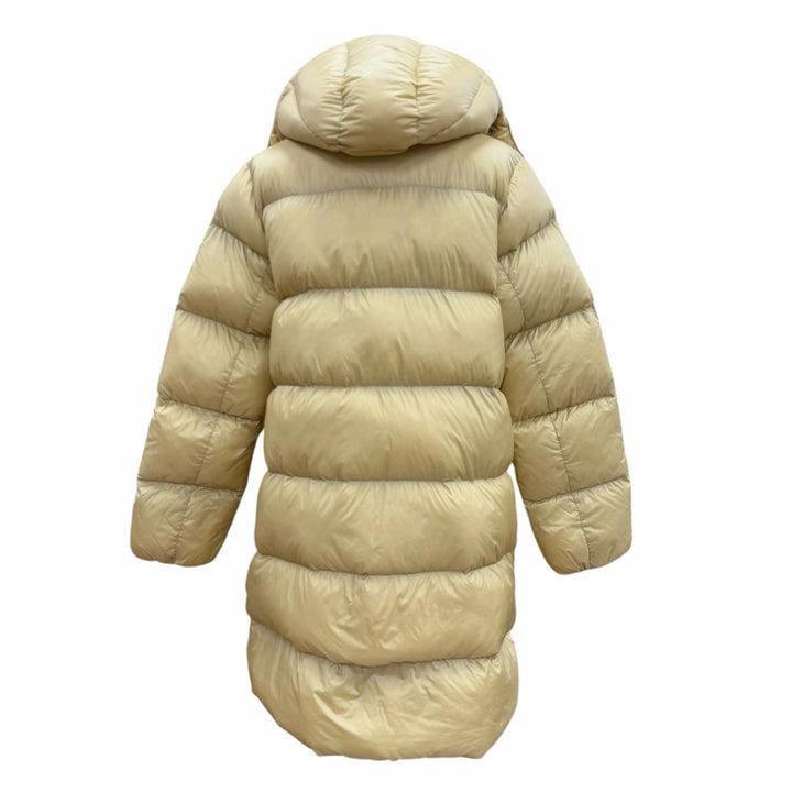 Excellent Pyrenex down coat POSETS Double zip-up with logo patch Yellow beige XL