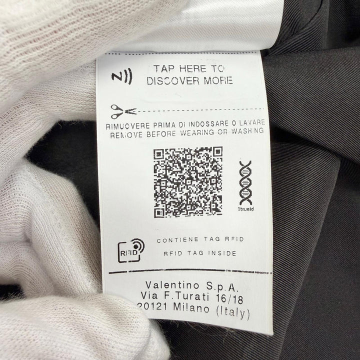 Excellent VALENTINO Bomber jacket Padded zip-up black silk Women 48 XV0CIL458E5