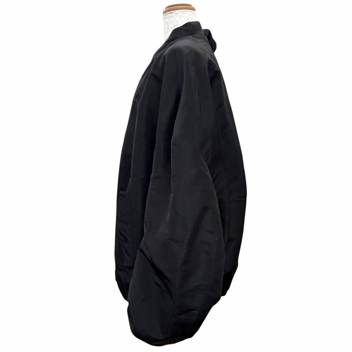 Excellent VALENTINO Bomber jacket Padded zip-up black silk Women 48 XV0CIL458E5