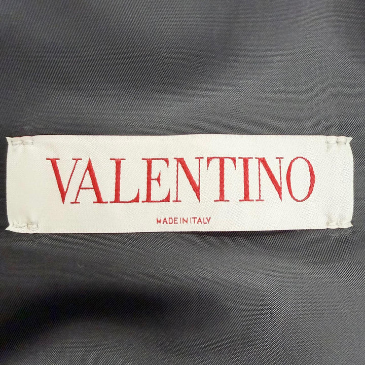 Excellent VALENTINO Bomber jacket Padded zip-up black silk Women 48 XV0CIL458E5