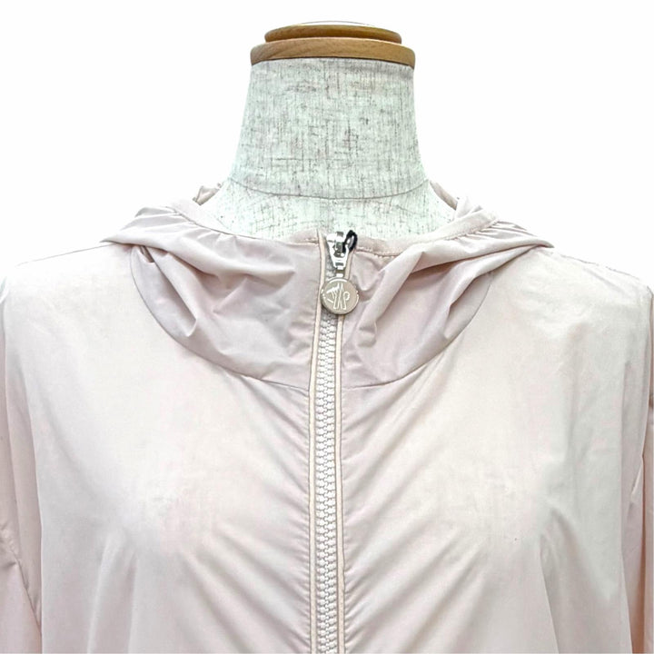 Pristine MONCLER Nylon jacket FEGEO Logo patch hooded zip-up windbreaker pink 2