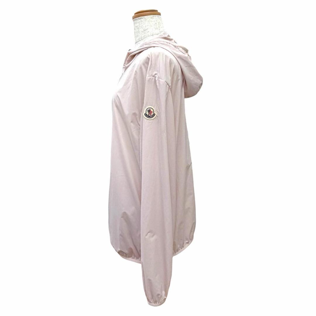 Pristine MONCLER Nylon jacket FEGEO Logo patch hooded zip-up windbreaker pink 2