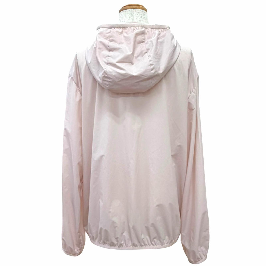 Pristine MONCLER Nylon jacket FEGEO Logo patch hooded zip-up windbreaker pink 2