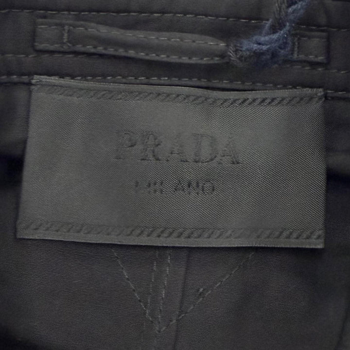 Excellent PRADA Jacket Utility Multi-Pocket Shirt Jacket black cotton 46 UGI267