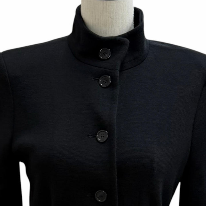 Excellent SAINT LAURENT PARIS coat Belted logo button wool top IT 36 777334