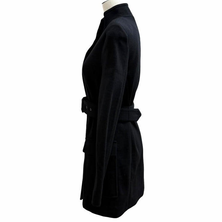 Excellent SAINT LAURENT PARIS coat Belted logo button wool top IT 36 777334