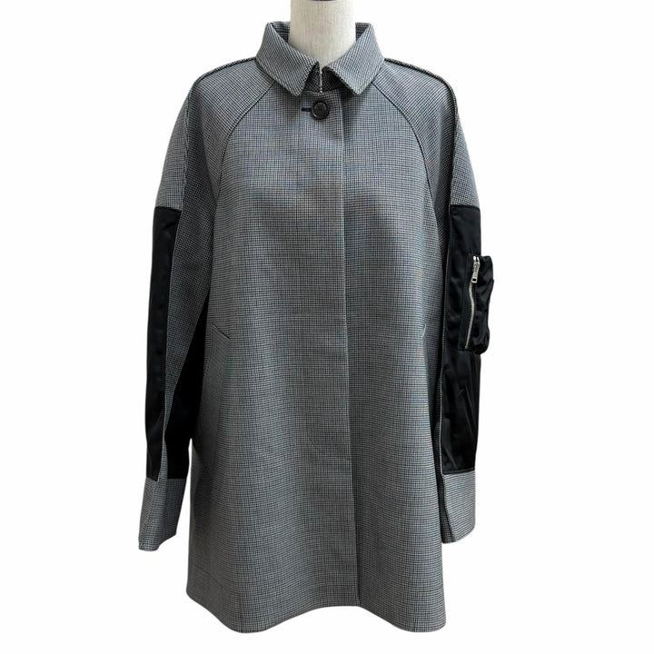 Excellent BALENCIAGA Jacket Houndstooth docking gray polyester IT 38 436002