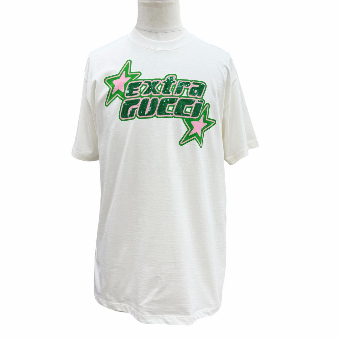 Excellent GUCCI Short sleeve T-shirt Sequin Crew Neck Short Sleeve S 776596