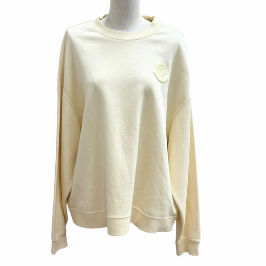 Pristine MONCLER sweat CREWNECK Crewneck with logo patch cotton M 8G00020 M3986