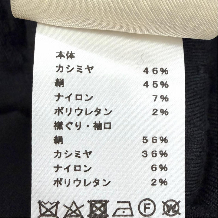 Excellent HERMES Short sleeve knit Do Re Boucles black cashmere IT 36 3H2618DA