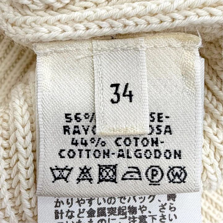 Excellent HERMES Best Sleeveless knit Ivory Rayon Women 34 66-7724