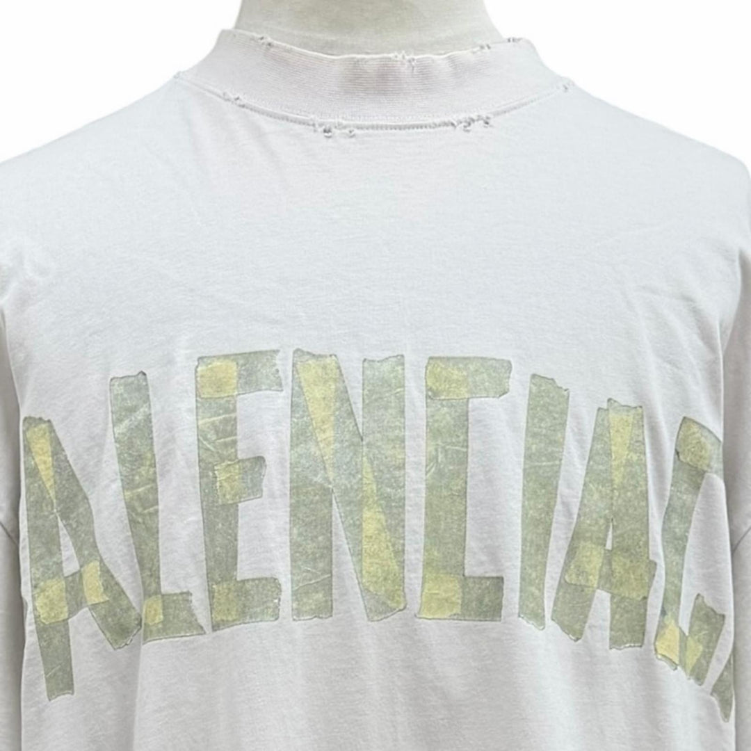 Excellent BALENCIAGA Short sleeve T-shirt beige cotton mens L 739784