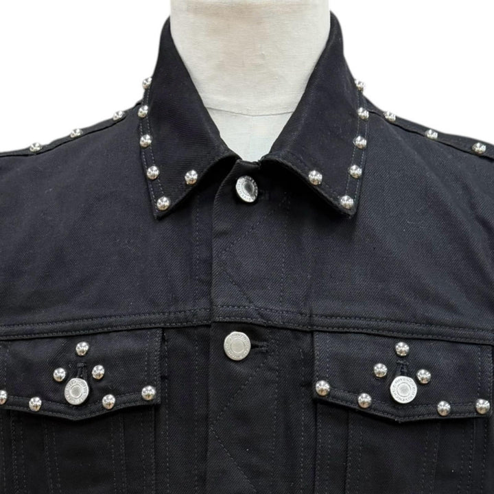 Great GIVENCHY Best Studded denim black cotton mens L 16S 0924 461