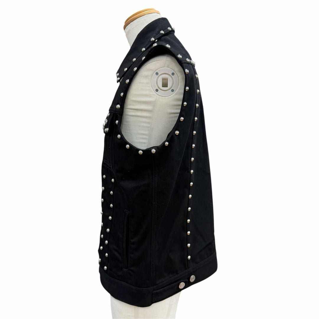 Great GIVENCHY Best Studded denim black cotton mens L 16S 0924 461
