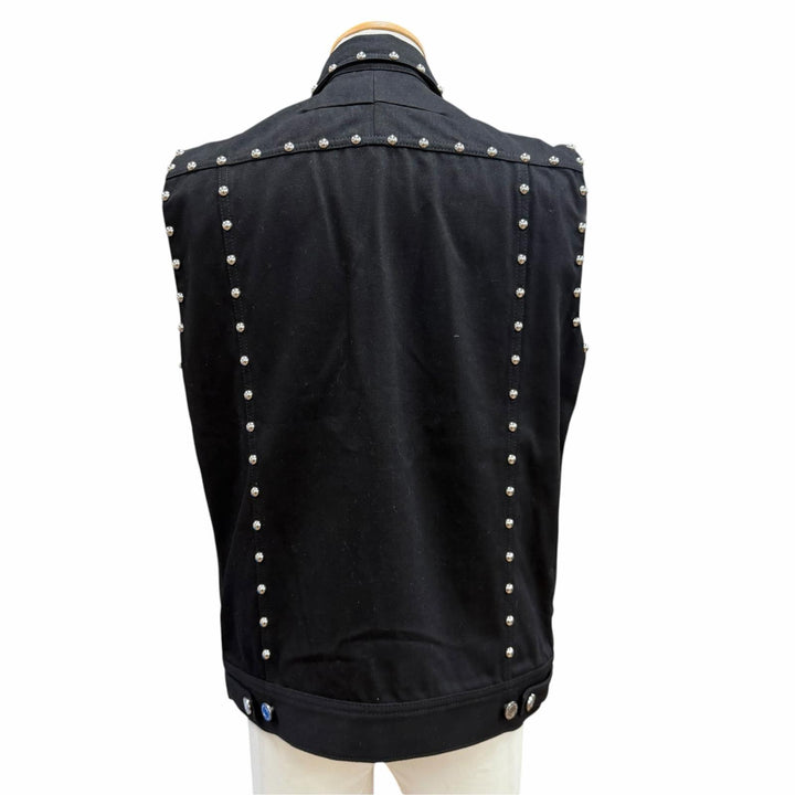 Great GIVENCHY Best Studded denim black cotton mens L 16S 0924 461