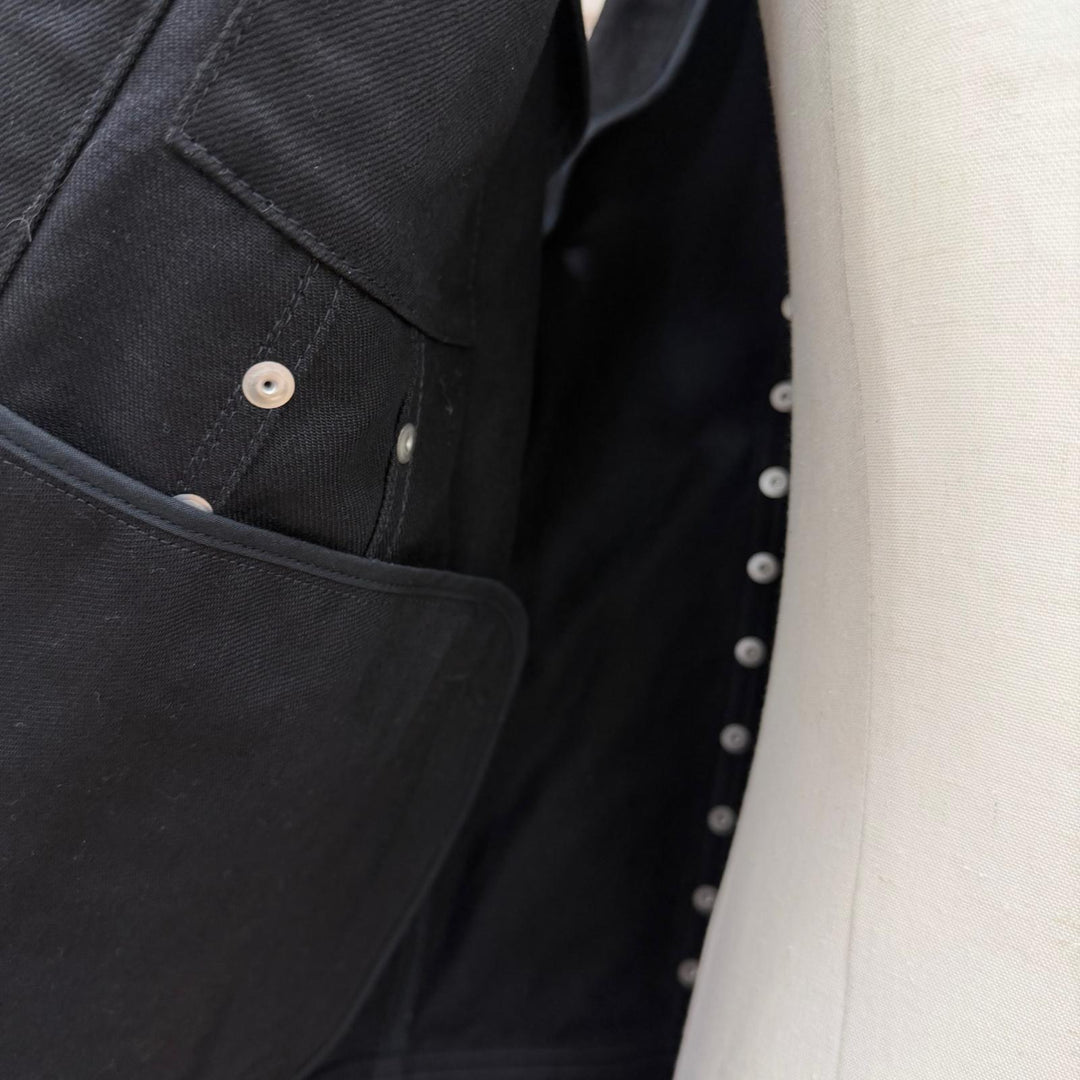 Great GIVENCHY Best Studded denim black cotton mens L 16S 0924 461