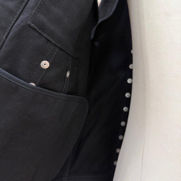 Great GIVENCHY Best Studded denim black cotton mens L 16S 0924 461