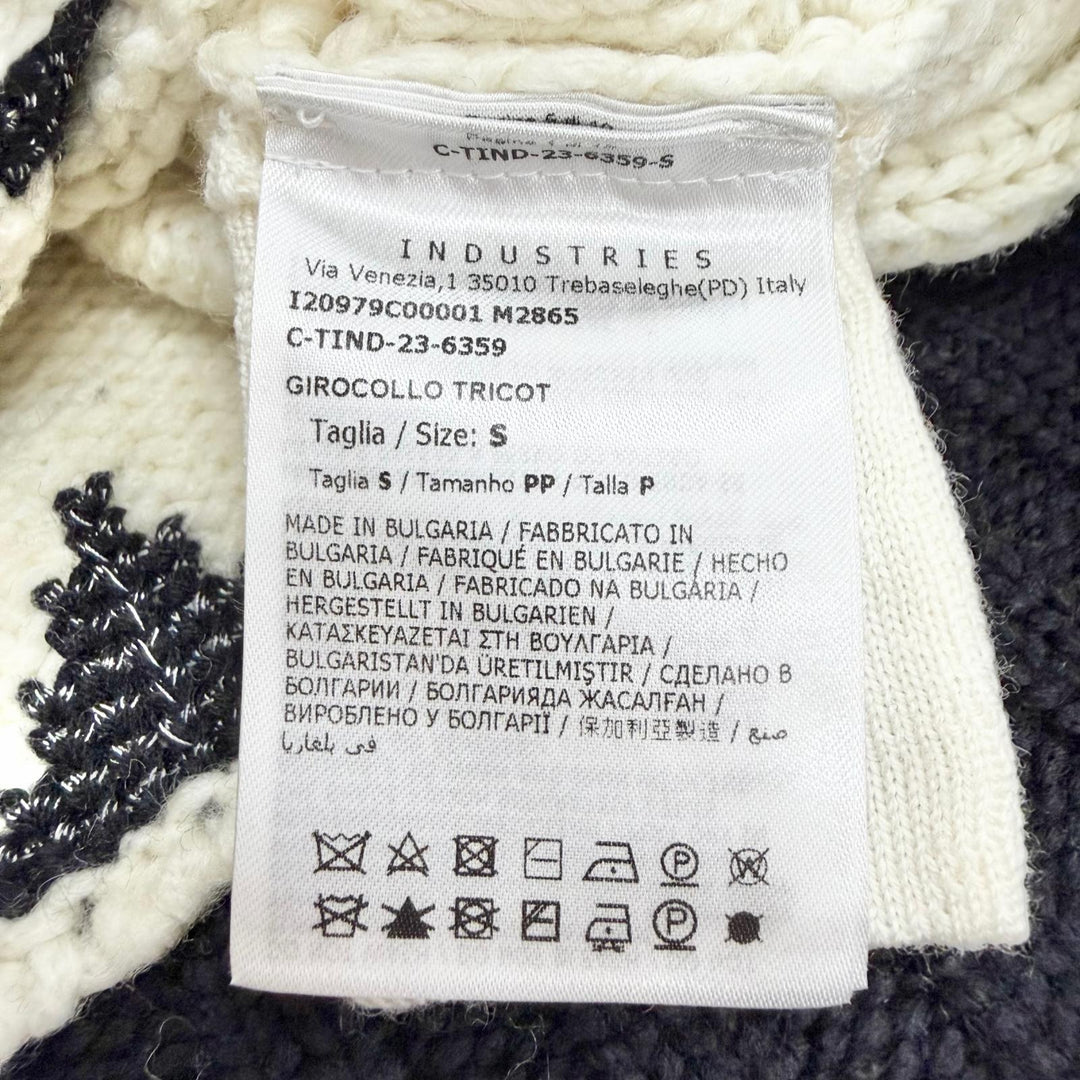 Excellent MONCLER GRENOBLE knit Logo patch Nordic long-sleeved knit sweater S
