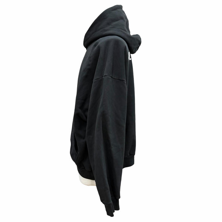 Excellent BALENCIAGA hoodie black cotton mens L 767877