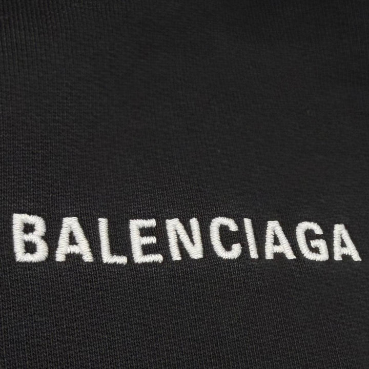 Excellent BALENCIAGA hoodie black cotton mens L 767877